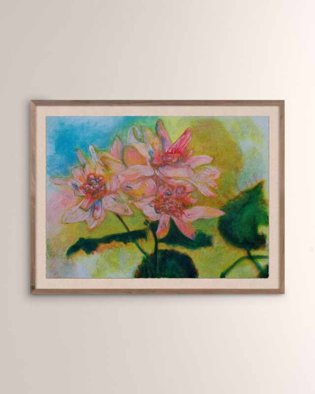 "Untitled Floral III" Framed Giclee by Amy Bautz